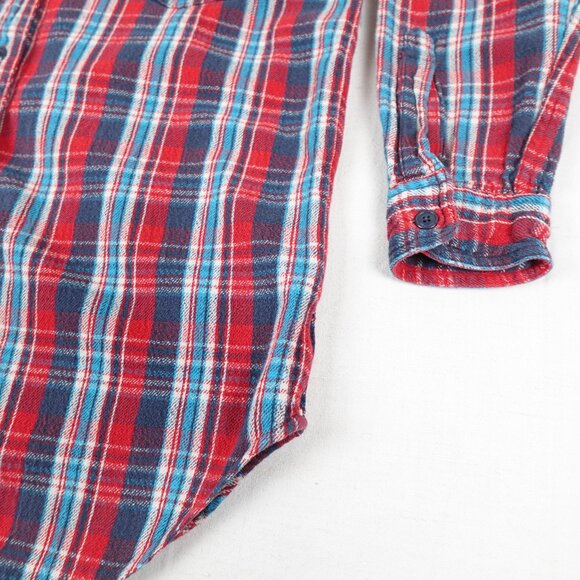 Ralph Lauren Denim & Supply Plaid Thick Flannel BIG SHIRT Women's Small - Picture 5 of 13